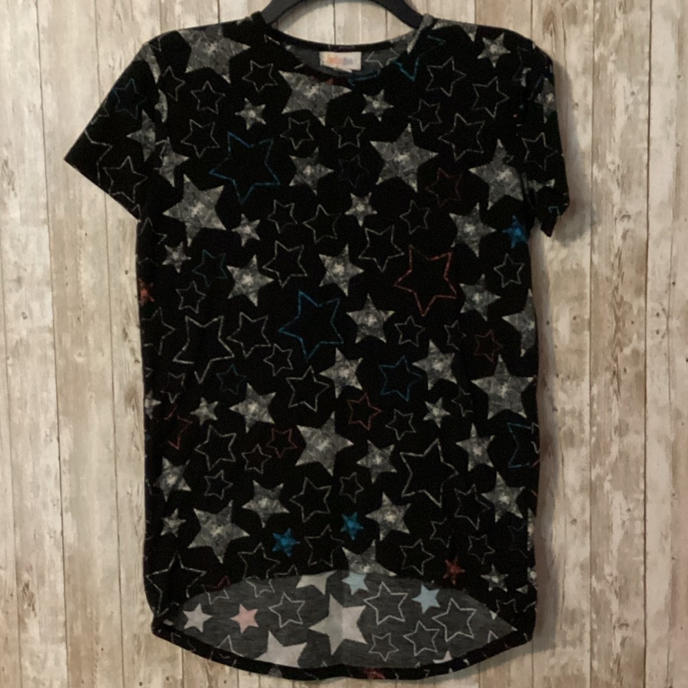 LuLaRoe Kids Star Pattern Tee - Black and White
